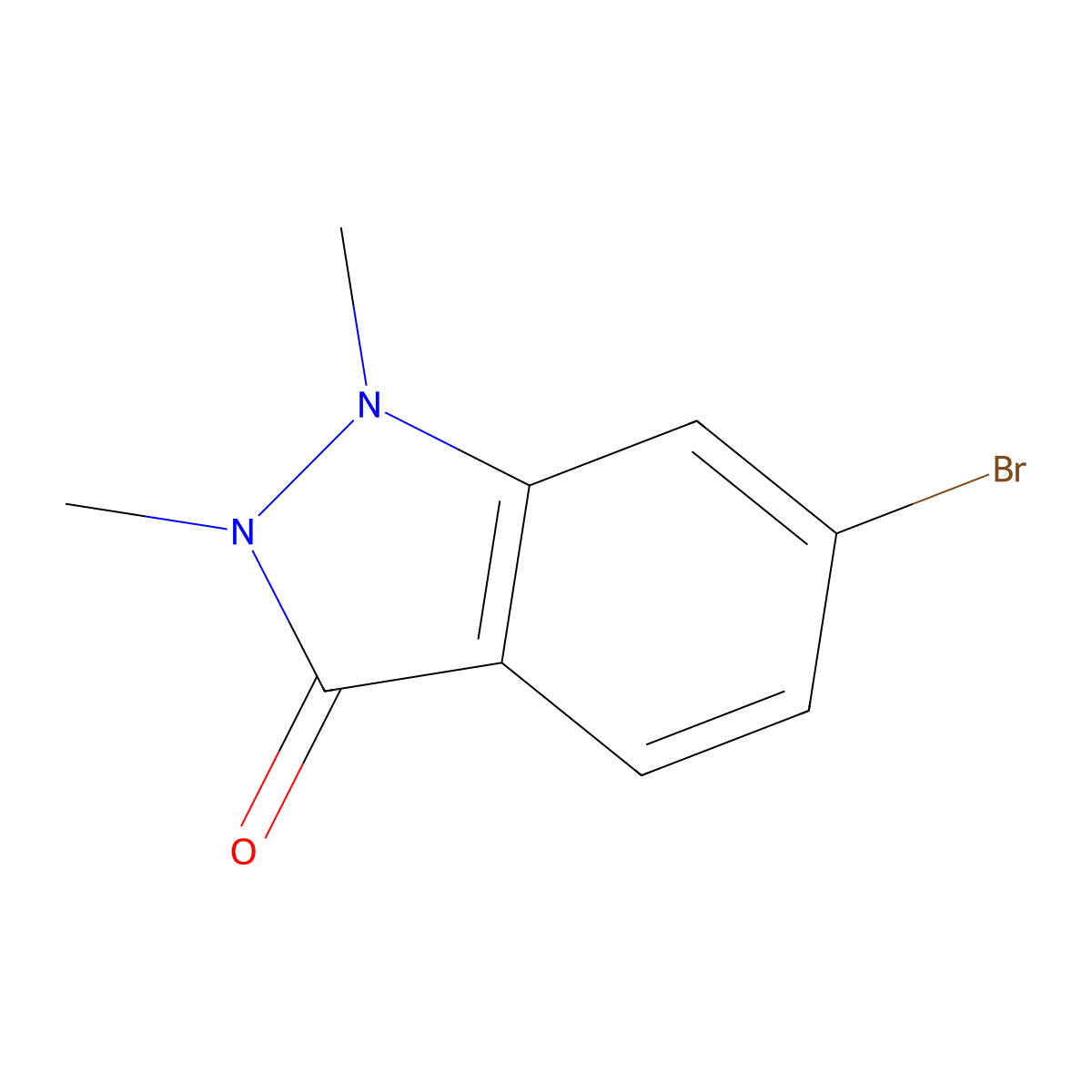 6-Bromo-1,2-dimethyl-1H-indazol-3(2H)-one molecular structure, CAS 1471257-31-4