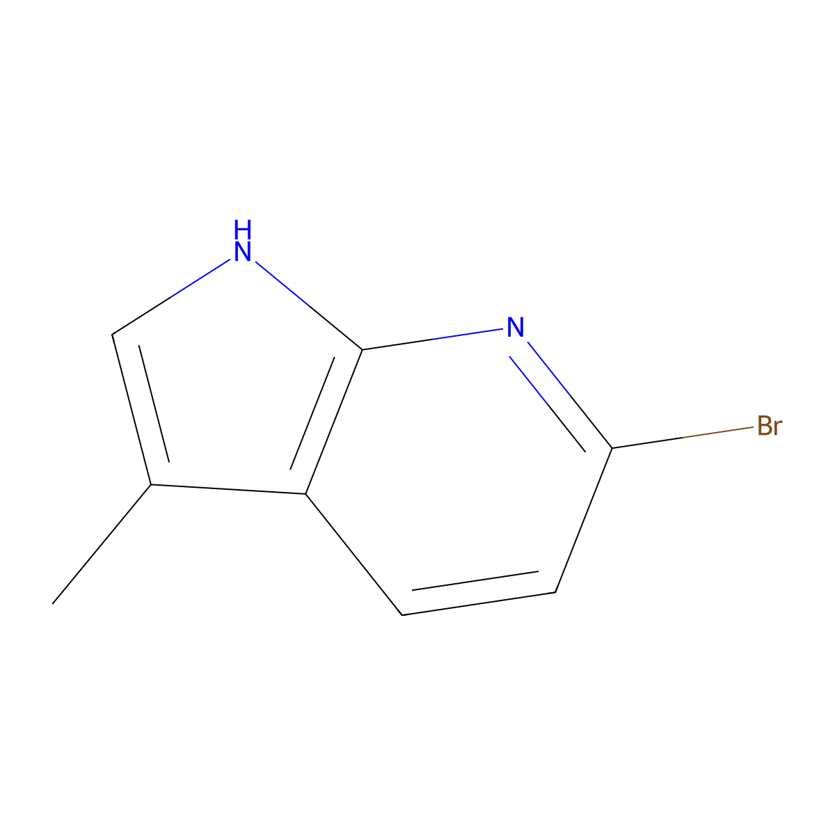 6-bromo-3-methyl-1H-pyrrolo[2,3-b]pyridine molecular structure, CAS 1471257-47-2