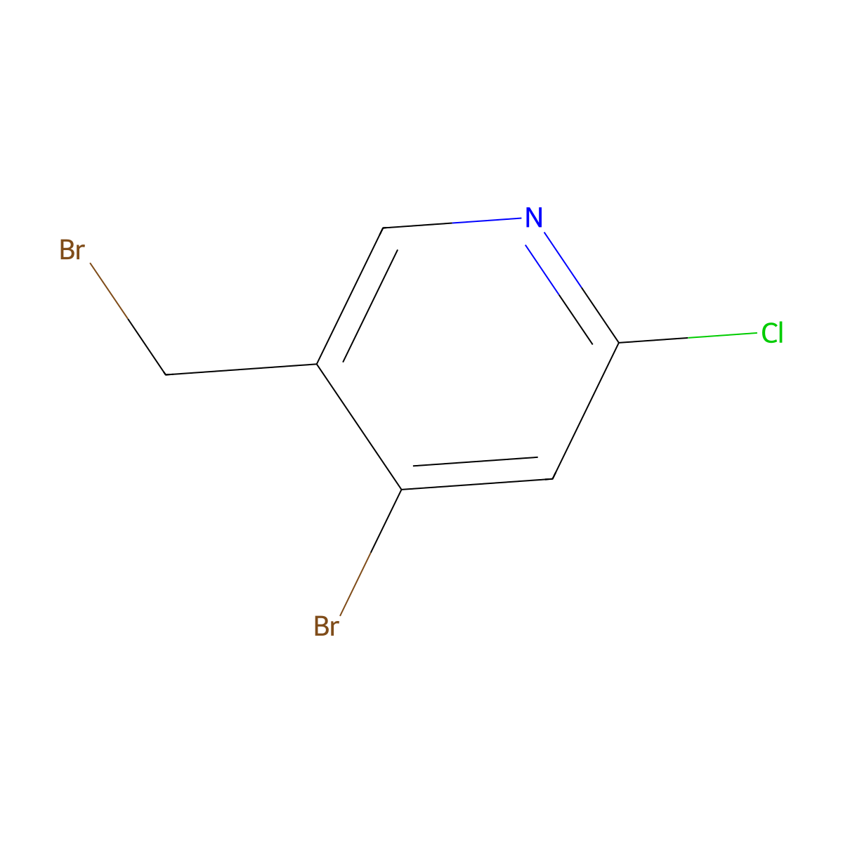 4-Bromo-5-(bromomethyl)-2-chloropyridine molecular structure, CAS 1471259-55-8