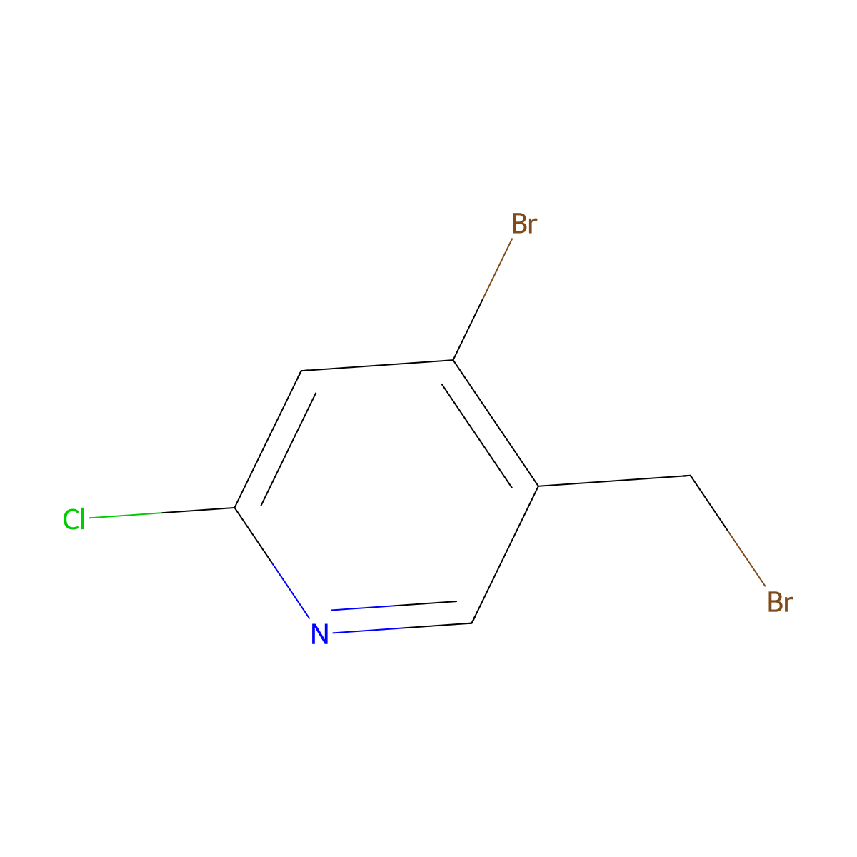 4-Bromo-5-(bromomethyl)-2-chloropyridine molecular structure, CAS 1471259-55-8