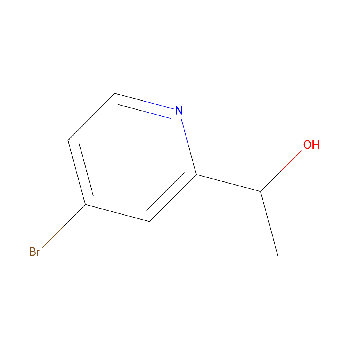 4-Bromo-2-(1-hydroxyethyl)pyridine molecular structure, CAS 1471260-48-6