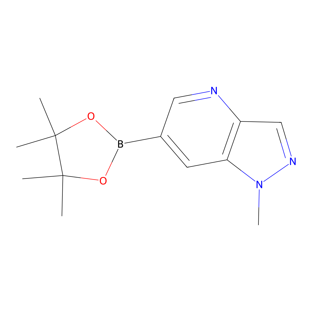 1-Methyl-6-(tetramethyl-1,3,2-dioxaborolan-2-yl)-1H-pyrazolo[4,3-b]pyridine molecular structure, CAS 1471262-12-0