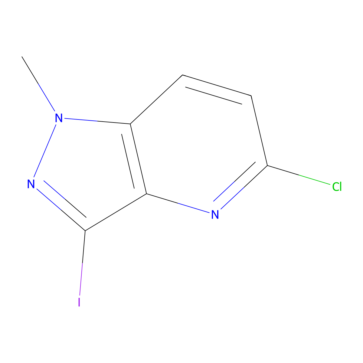 5-chloro-3-iodo-1-methyl-1H-pyrazolo[4,3-b]pyridine molecular structure, CAS 1471262-95-9