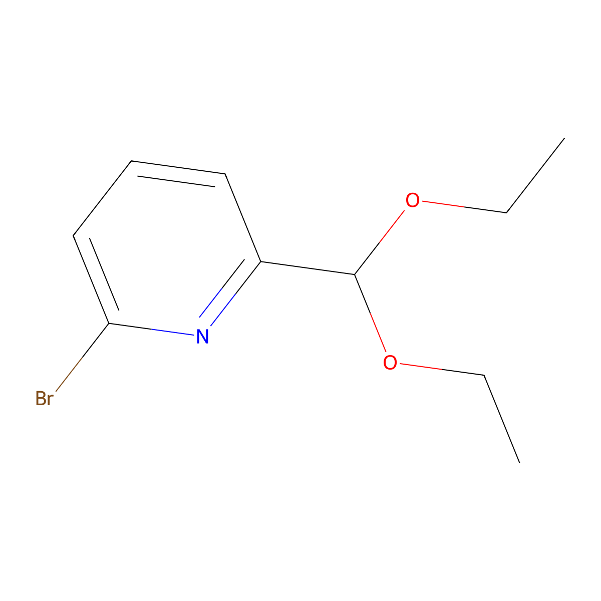 2-Bromo-6-(diethoxymethyl)pyridine molecular structure, CAS 147133-45-7