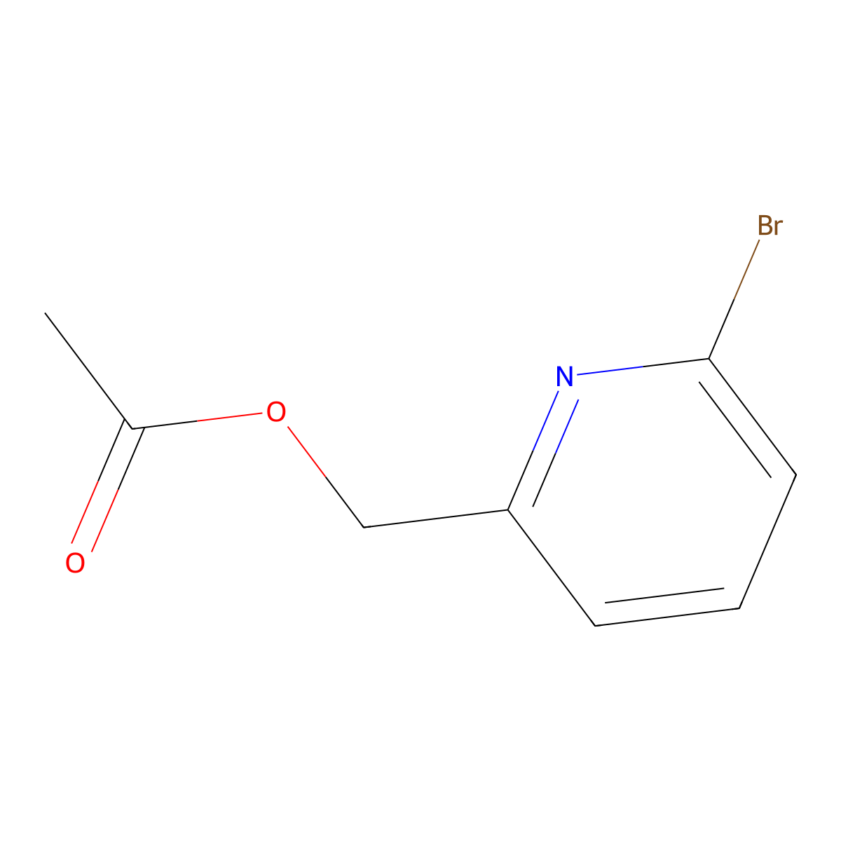 6-Bromopyridin-2-ylmethyl acetate molecular structure, CAS 147133-46-8
