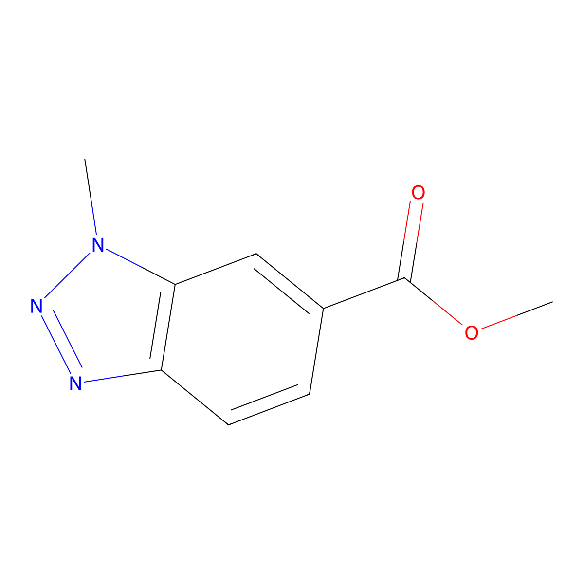 Methyl 1-methyl-1H-benzo[d][1,2,3]triazole-6-carboxylate molecular structure, CAS 147137-38-0