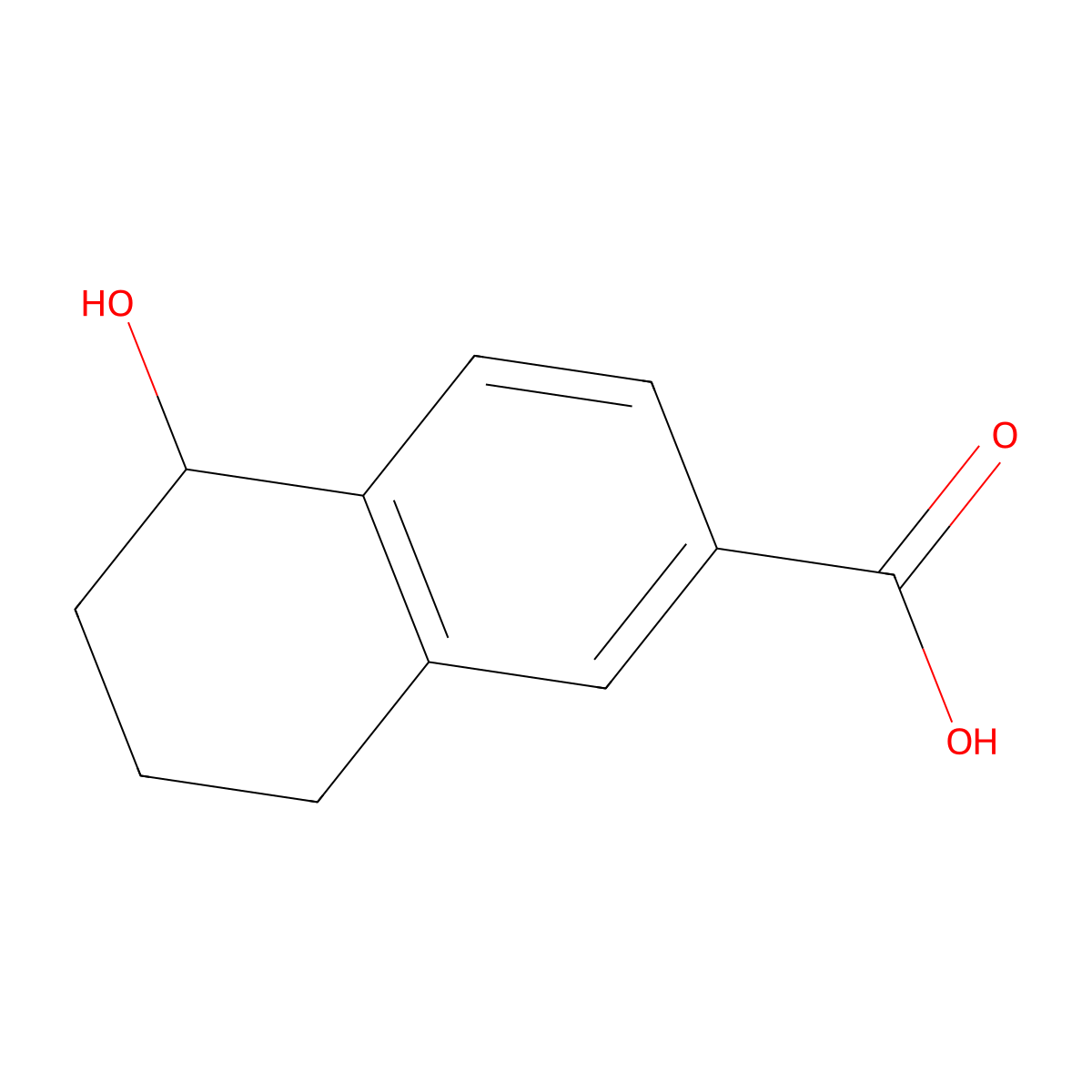 5-Hydroxy-5,6,7,8-tetrahydronaphthalene-2-carboxylic acid molecular structure, CAS 147137-46-0