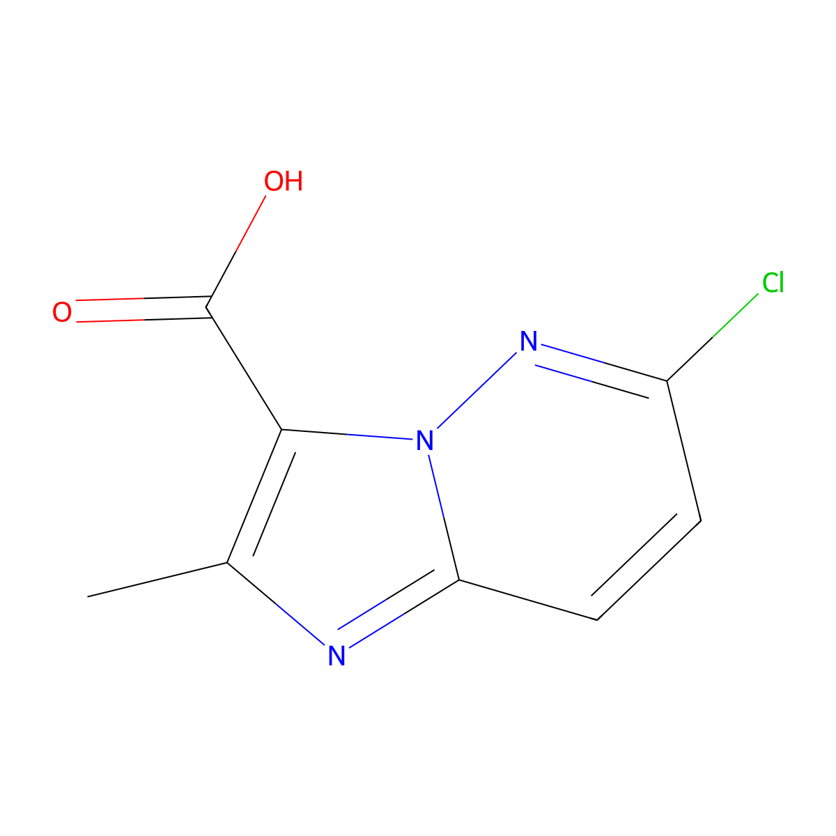 6-Chloro-2-methylimidazo[1,2-b]pyridazine-3-carboxylic acid molecular structure, CAS 14714-22-8