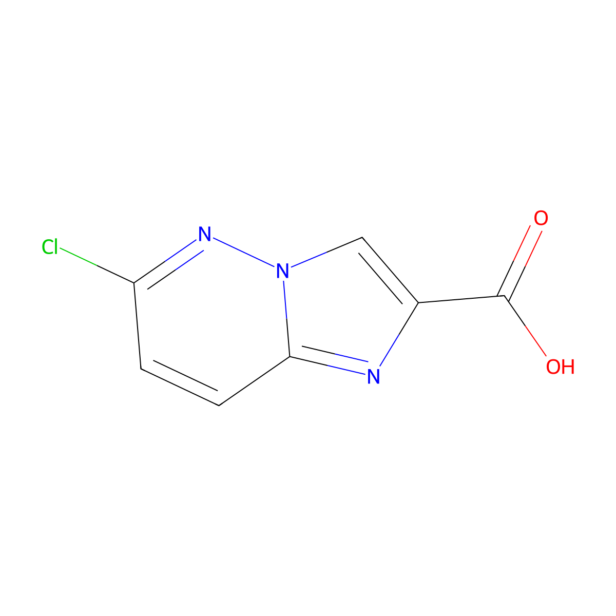 6-Chloroimidazo[1,2-b]pyridazine-2-carboxylic acid molecular structure, CAS 14714-24-0