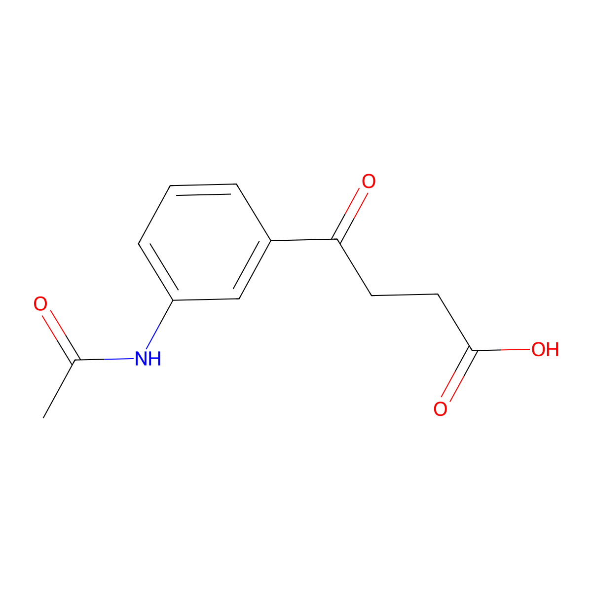 4-(3-Acetamidophenyl)-4-oxobutanoic acid molecular structure, CAS 14714-31-9
