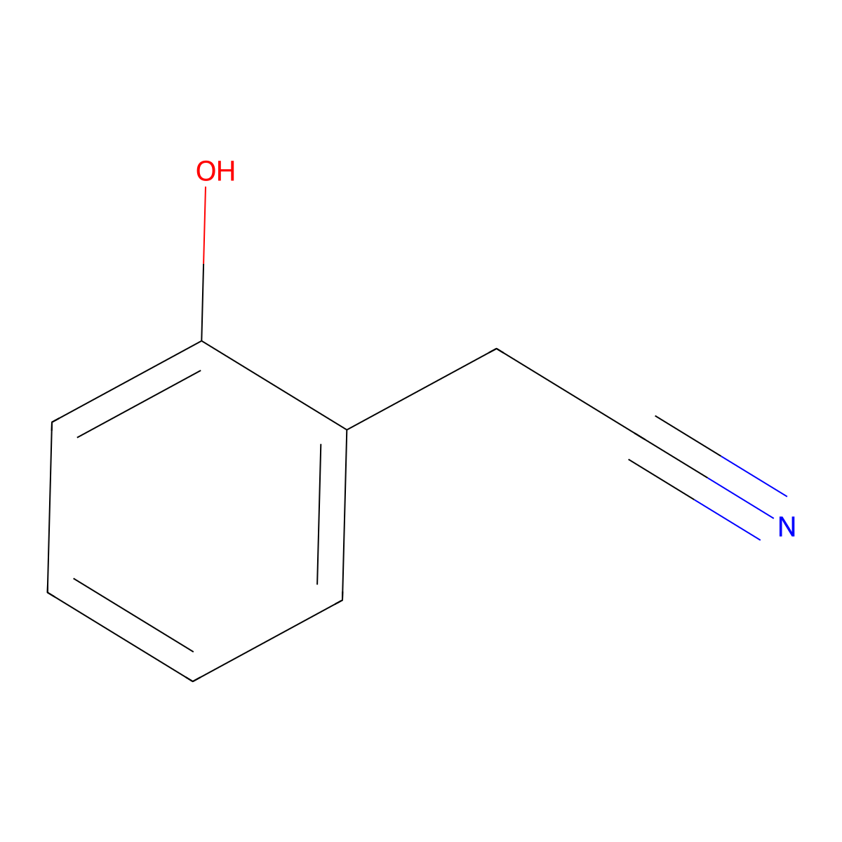 2-(2-Hydroxyphenyl)acetonitrile molecular structure, CAS 14714-50-2