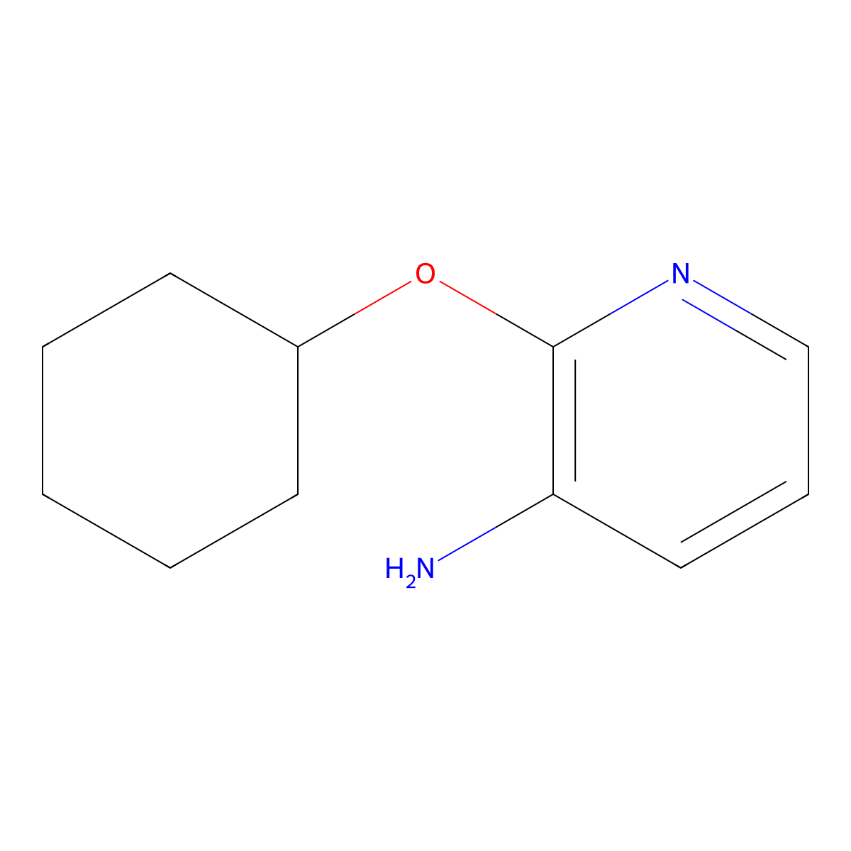 2-(Cyclohexyloxy)pyridin-3-amine molecular structure, CAS 147143-56-4
