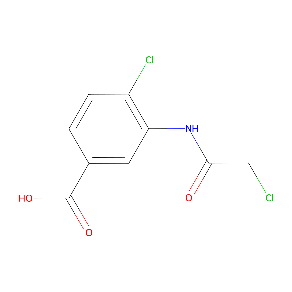 4-Chloro-3-(2-chloroacetamido)benzoic acid molecular structure, CAS 147149-56-2
