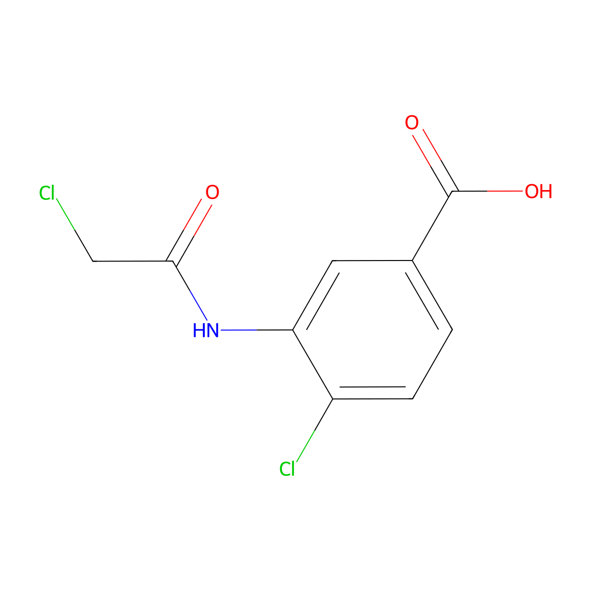 4-Chloro-3-(2-chloroacetamido)benzoic acid molecular structure, CAS 147149-56-2