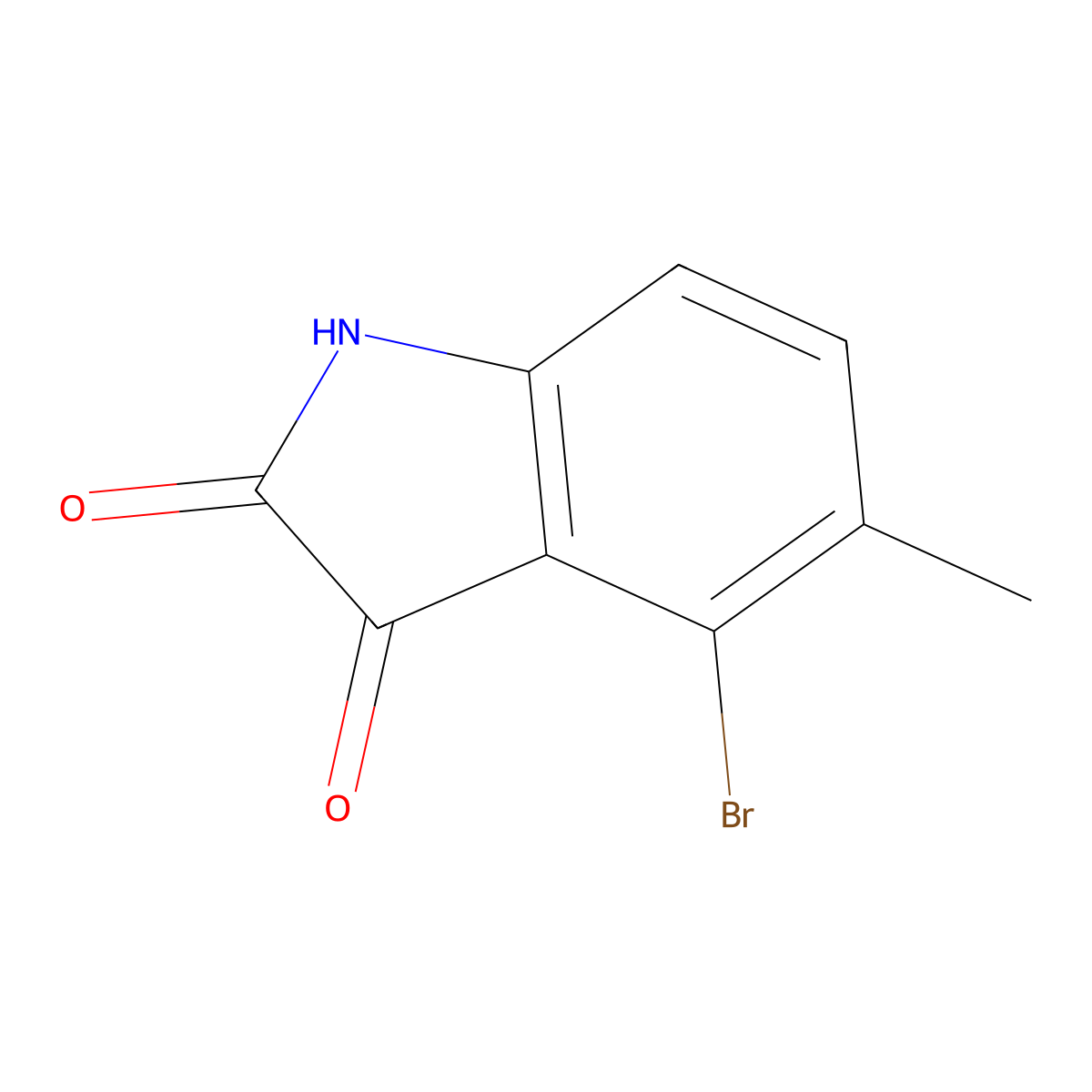4-Bromo-5-methylisatin molecular structure, CAS 147149-84-6