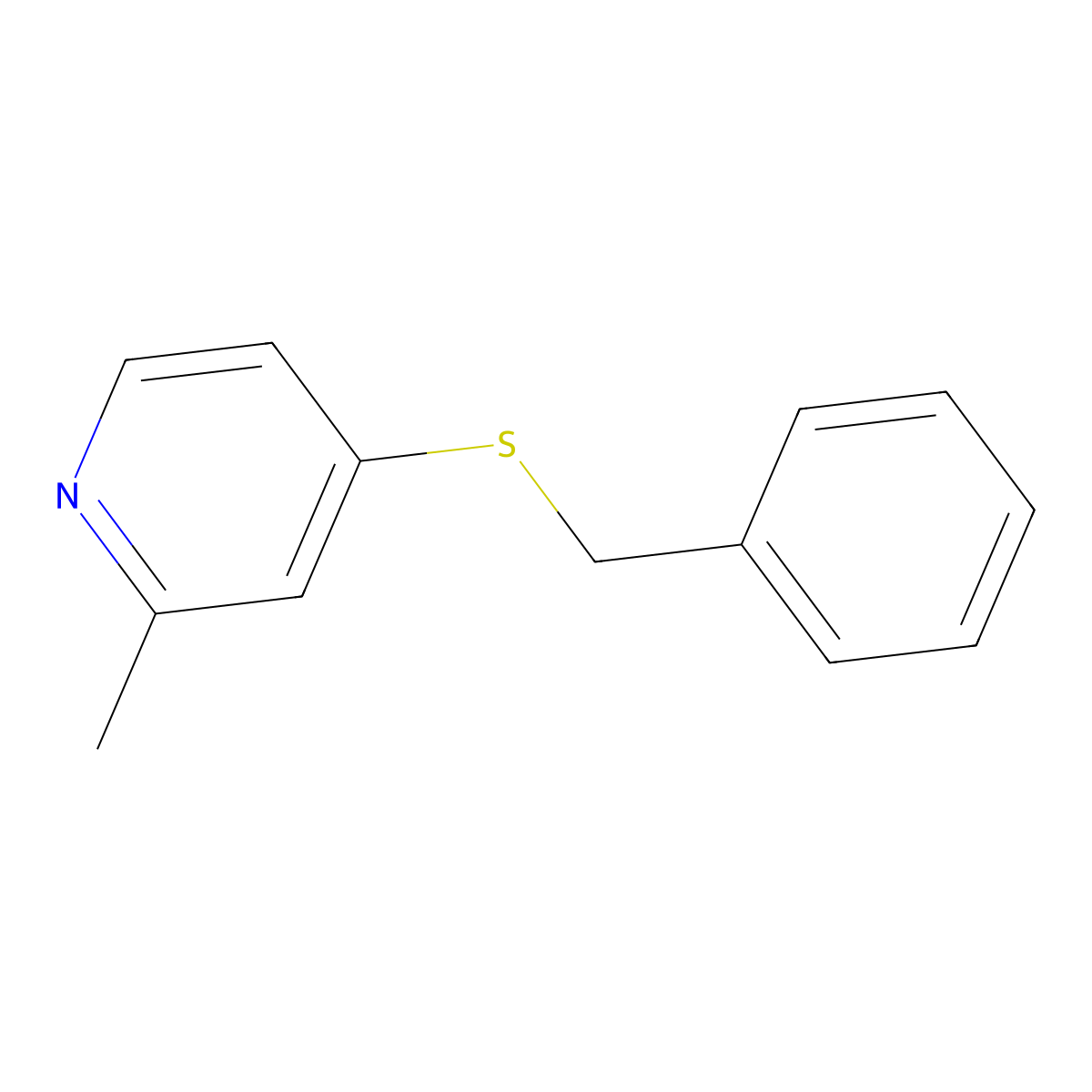 4-(Benzylsulfanyl)-2-methylpyridine molecular structure, CAS 147149-91-5