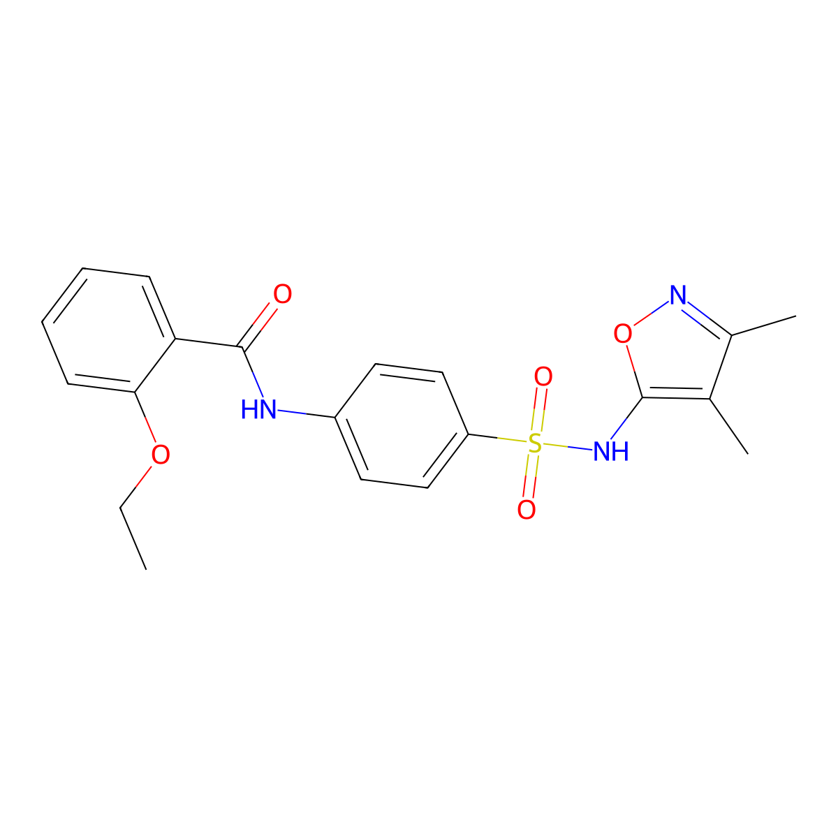 N-[4-(3,4-Dimethyl-isoxazol-5-ylsulfamoyl)-phenyl]-2-ethoxy-benzamide molecular structure, CAS 14715-54-9