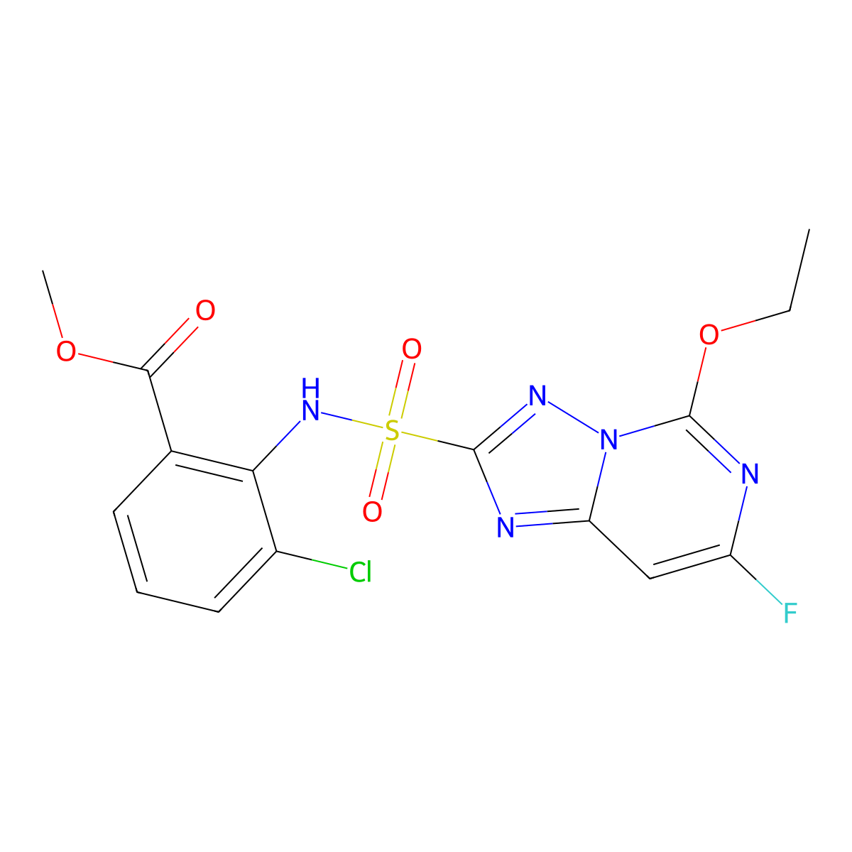 Cloransulam-Methyl molecular structure, CAS 147150-35-4