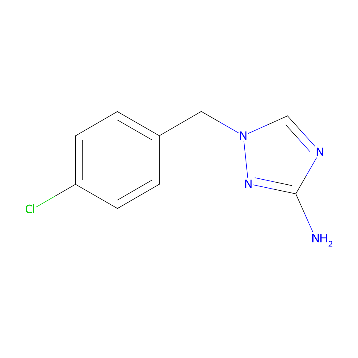 1-(4-chlorobenzyl)-1H-1,2,4-triazol-3-amine molecular structure, CAS 147159-33-9