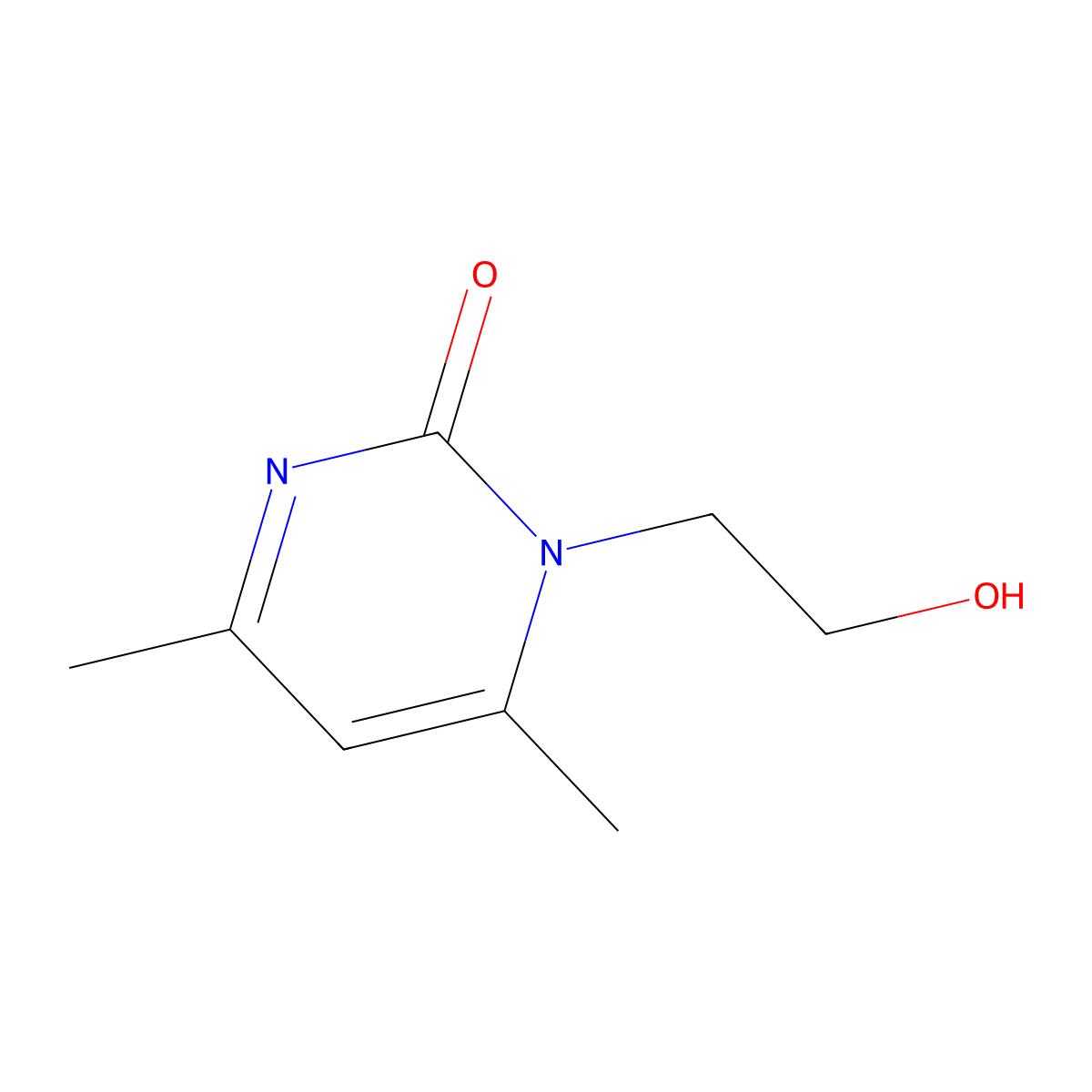 1-(2-Hydroxyethyl)-4,6-dimethyl-2(1H)-pyrimidinone molecular structure, CAS 14716-32-6