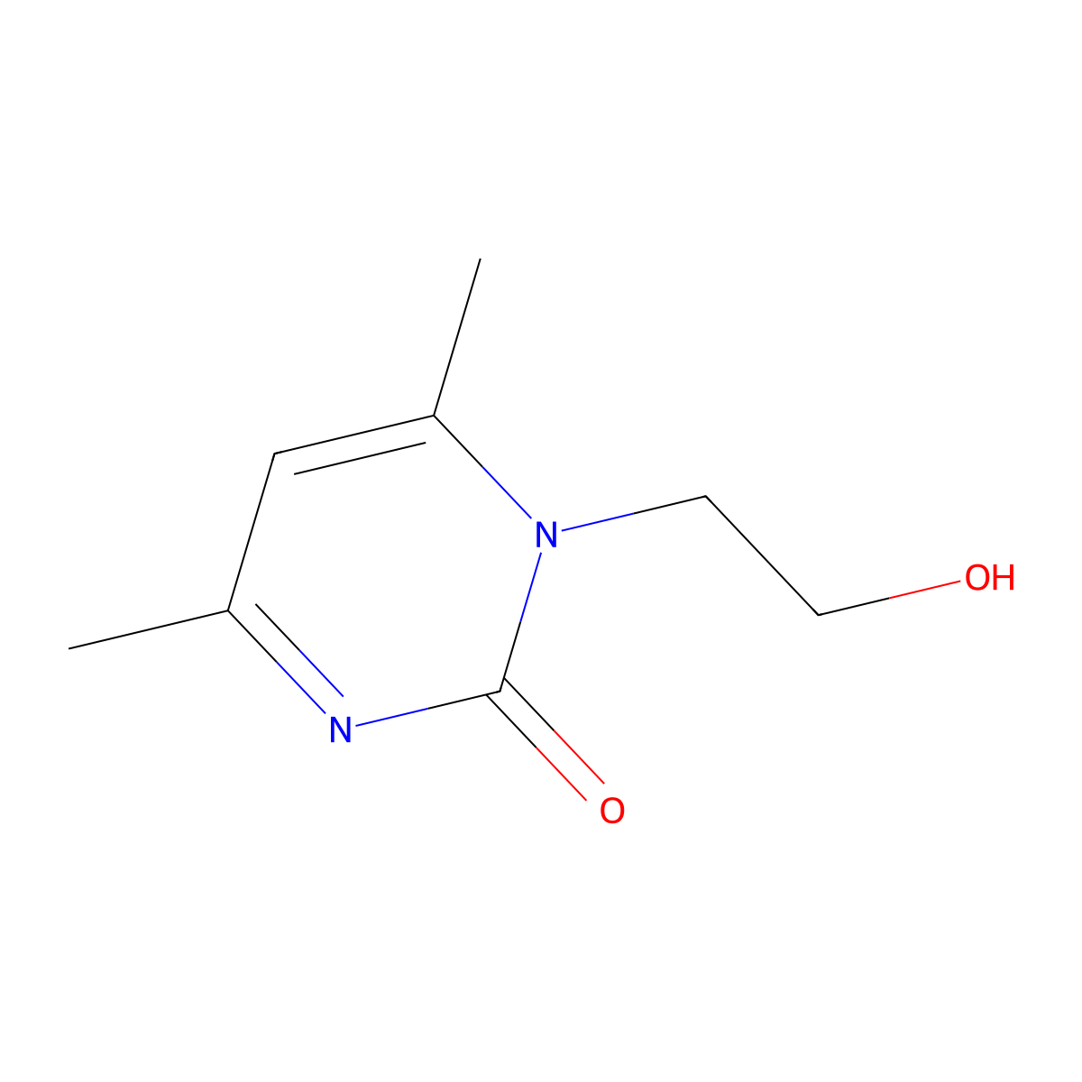 1-(2-Hydroxyethyl)-4,6-dimethyl-2(1H)-pyrimidinone molecular structure, CAS 14716-32-6