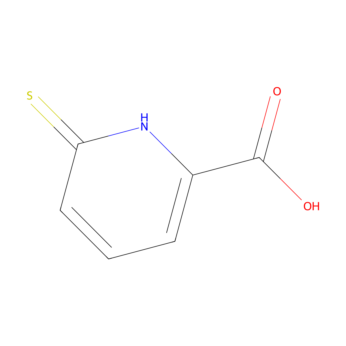6-Mercaptopicolinic acid molecular structure, CAS 14716-87-1
