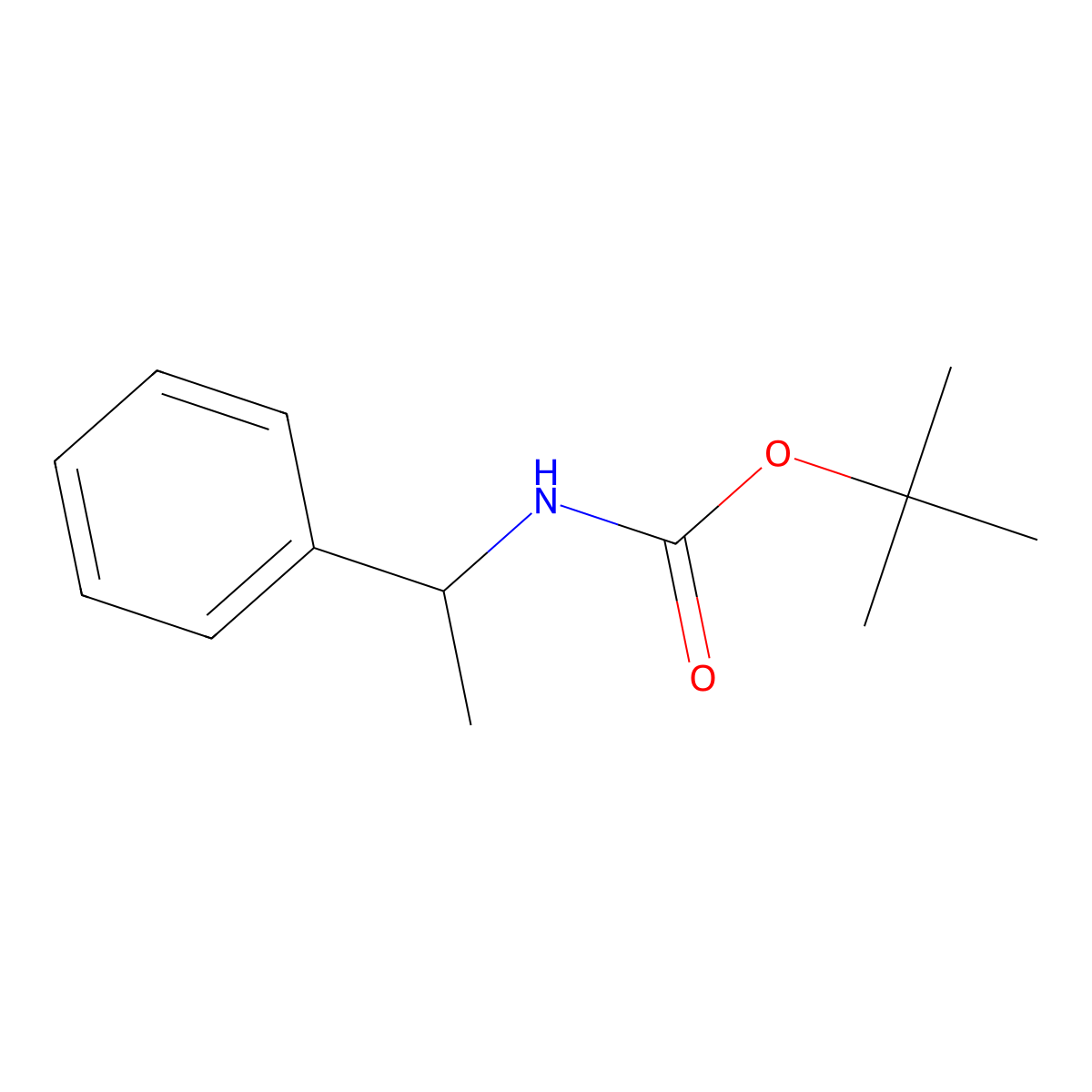 tert-butyl N-[(1S)-1-phenylethyl]carbamate molecular structure, CAS 147169-48-0