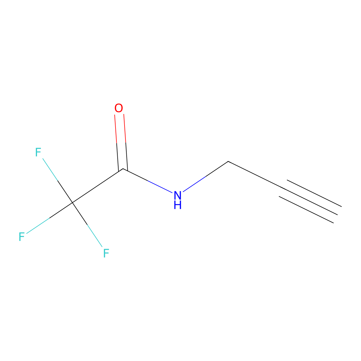 2,2,2-trifluoro-N-(prop-2-yn-1-yl)acetamide molecular structure, CAS 14719-21-2