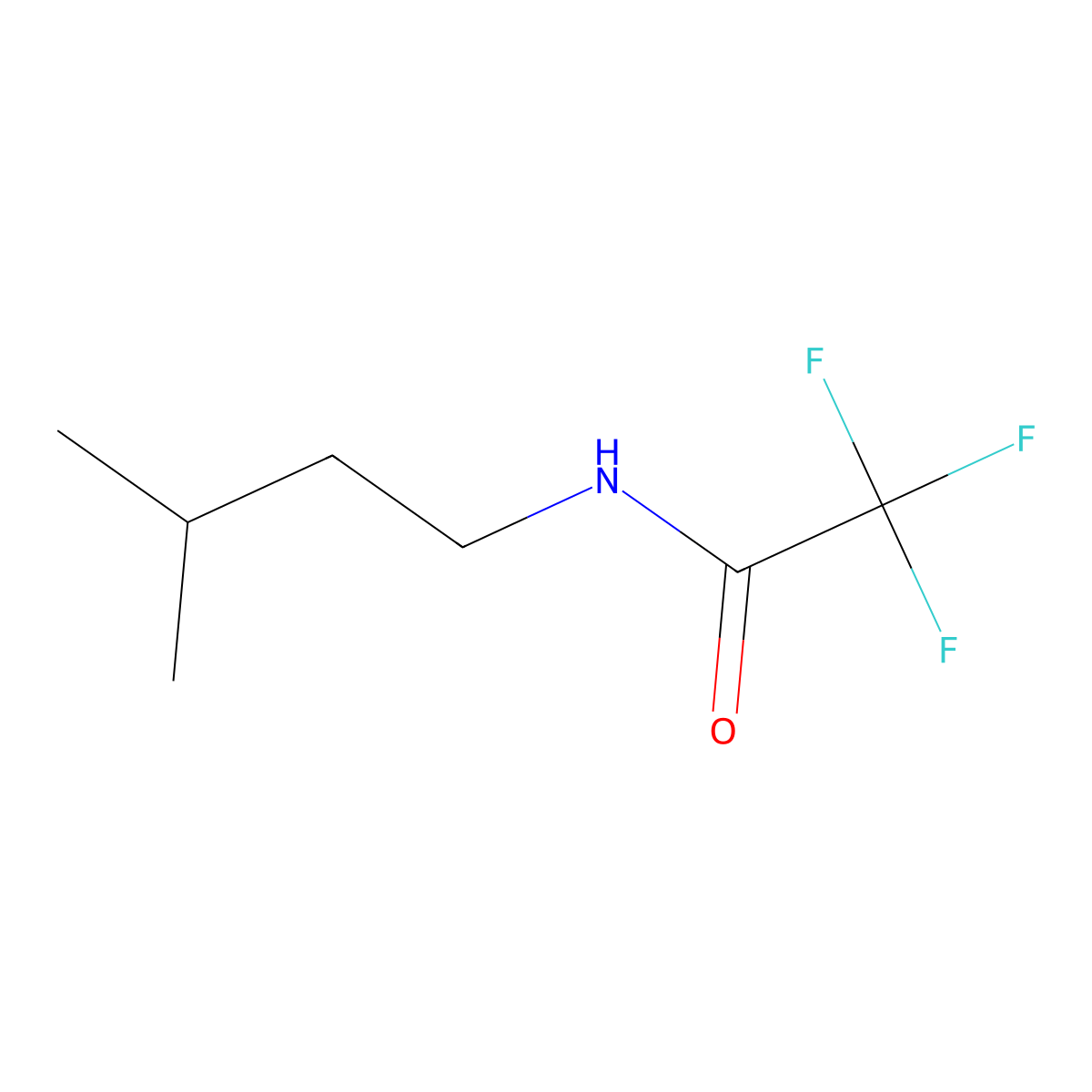 2,2,2-Trifluoro-N-isopentylacetamide molecular structure, CAS 14719-24-5