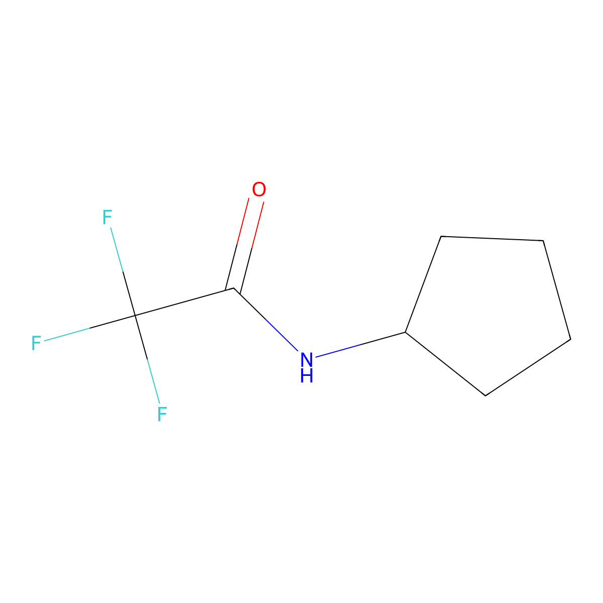 N-Cyclopentyl-2,2,2-trifluoroacetamide molecular structure, CAS 14719-25-6