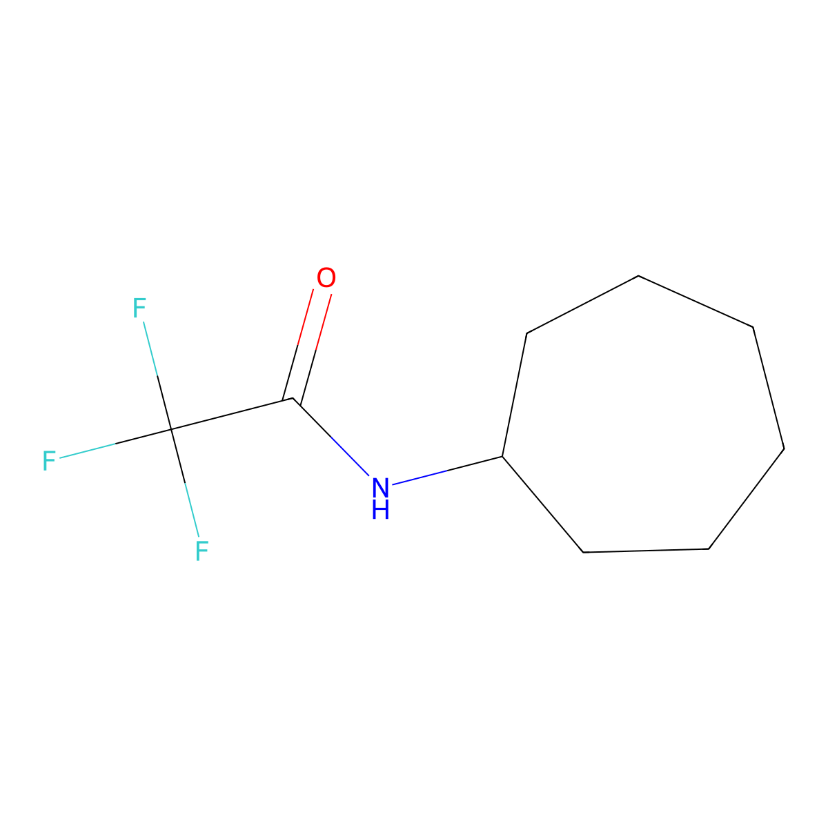 N-Cycloheptyl-2,2,2-trifluoroacetamide molecular structure, CAS 14719-26-7