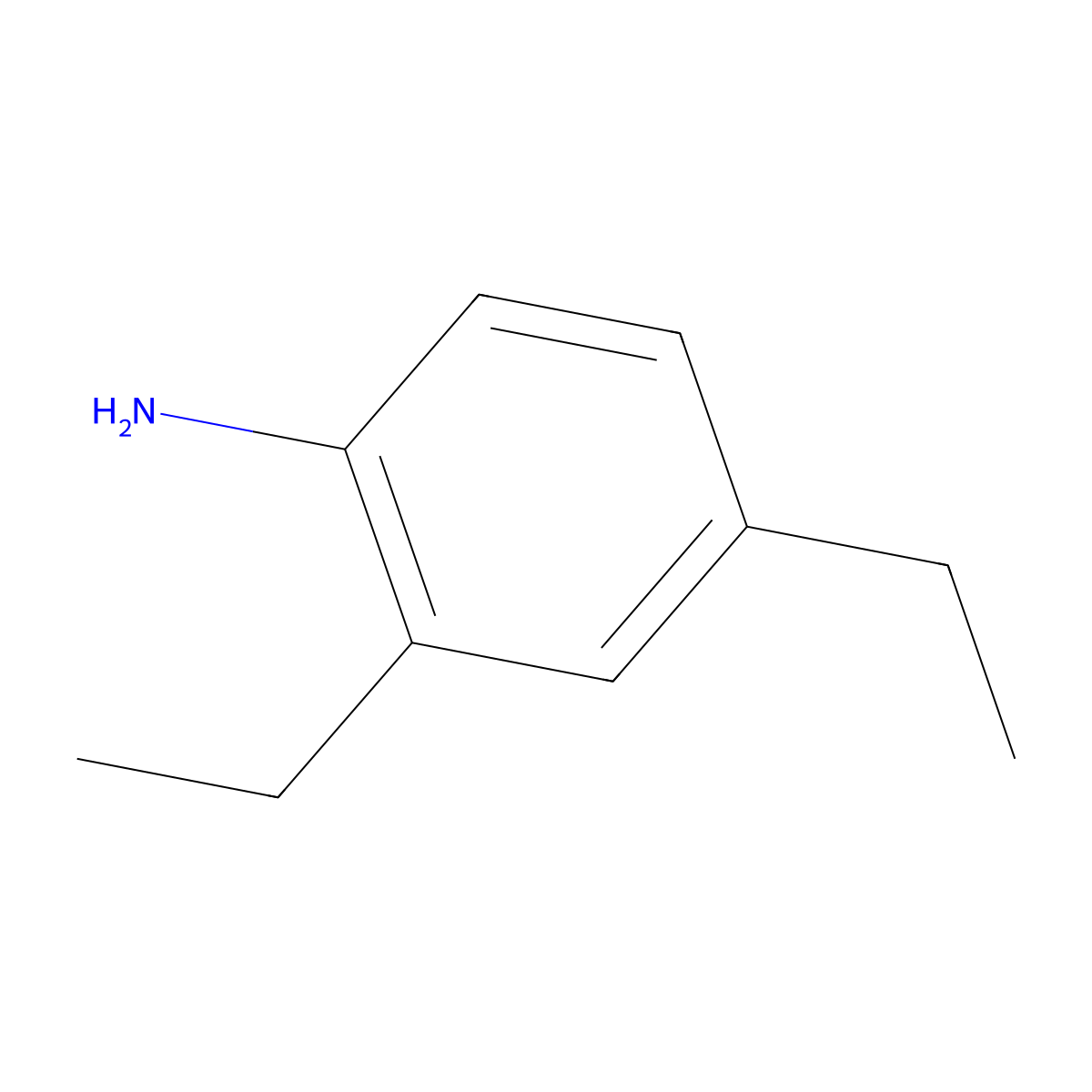 2,4-Diethylaniline molecular structure, CAS 14719-47-2