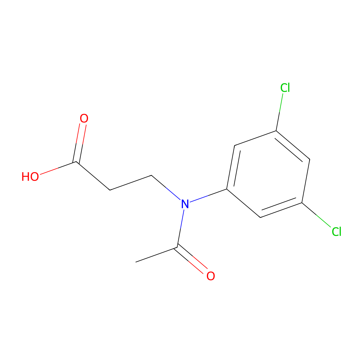3-[N-(3,5-dichlorophenyl)acetamido]propanoic acid molecular structure, CAS 1471980-05-8