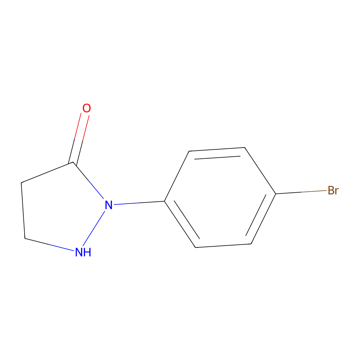 2-(4-Bromophenyl)pyrazolidin-3-one molecular structure, CAS 1471999-74-2