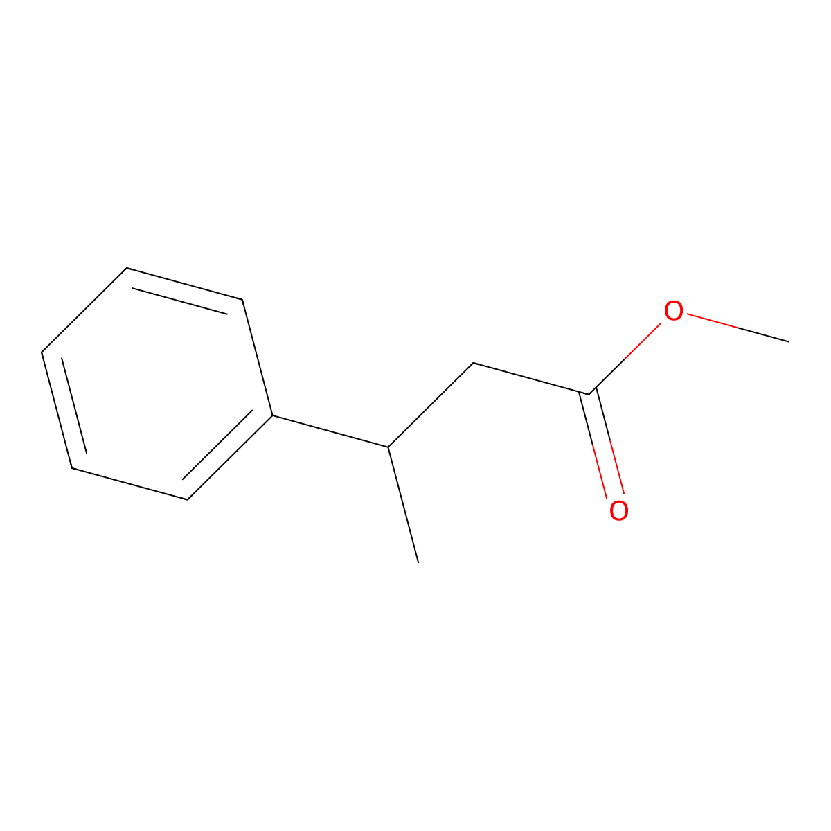 Methyl 3-phenylbutanoate molecular structure, CAS 1472-07-7