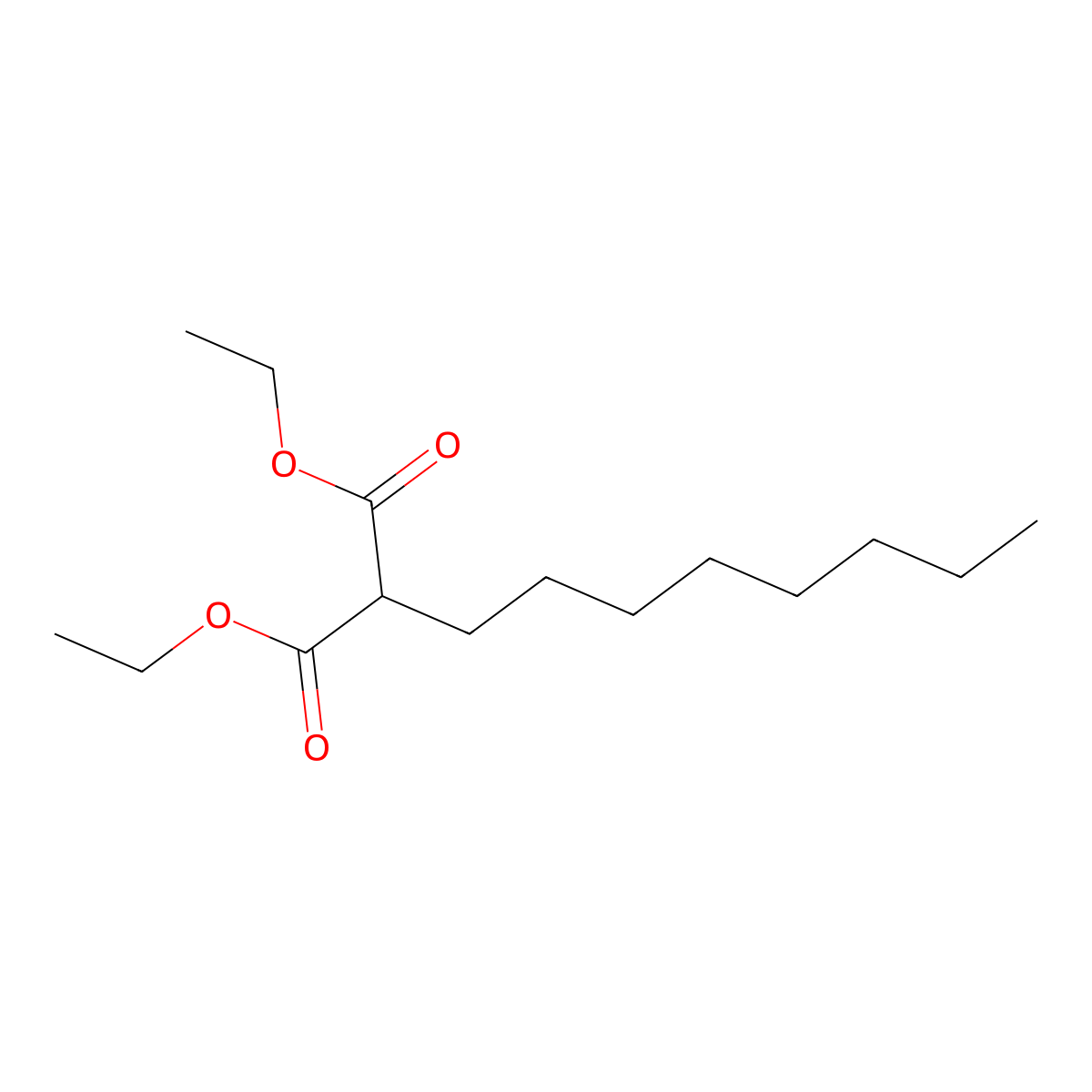 Diethyl octylmalonate molecular structure, CAS 1472-85-1