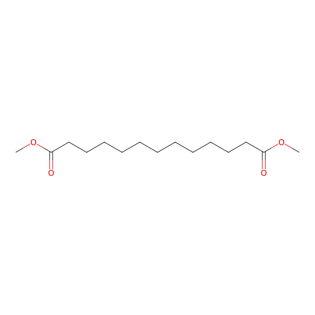 Dimethyl brassylate molecular structure, CAS 1472-87-3