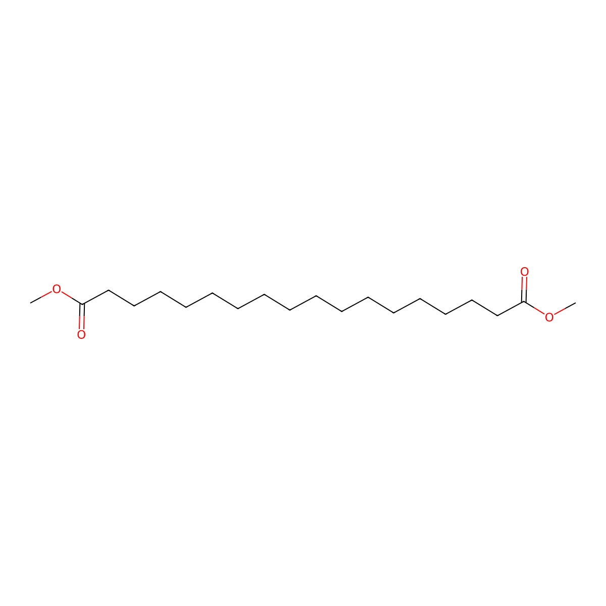 Dimethyl octadecanedioate molecular structure, CAS 1472-93-1