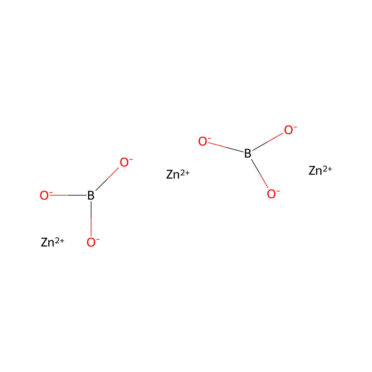 Boric acid (HBO2), zinc salt (2:1) molecular structure, CAS 14720-55-9