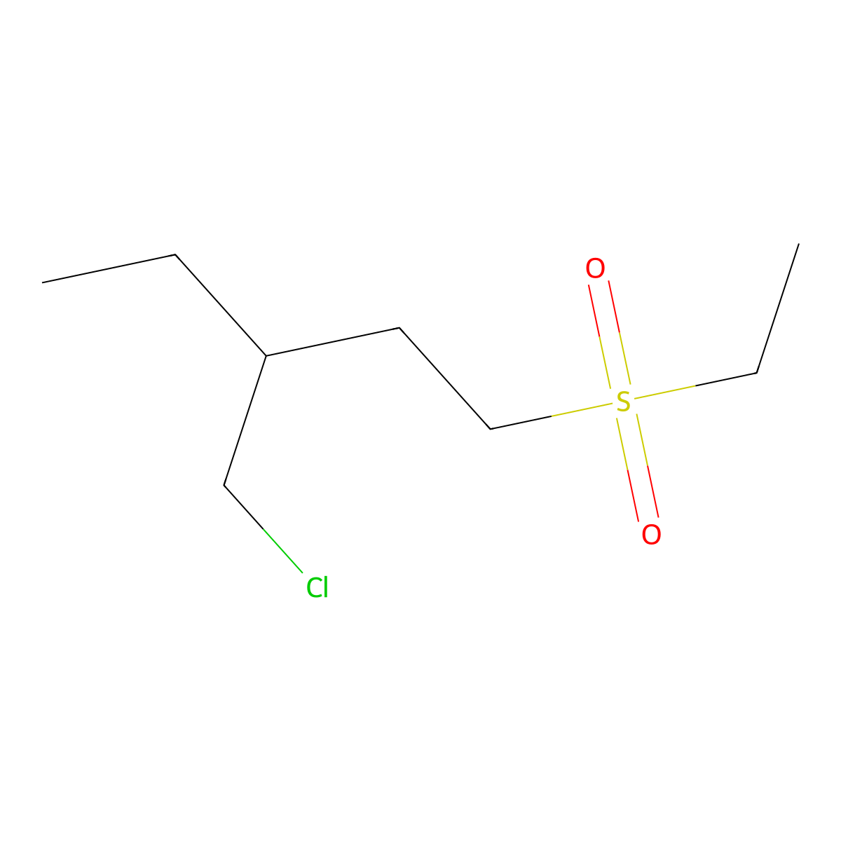 3-(Chloromethyl)-1-(ethylsulfonyl)pentane molecular structure, CAS 1472018-01-1