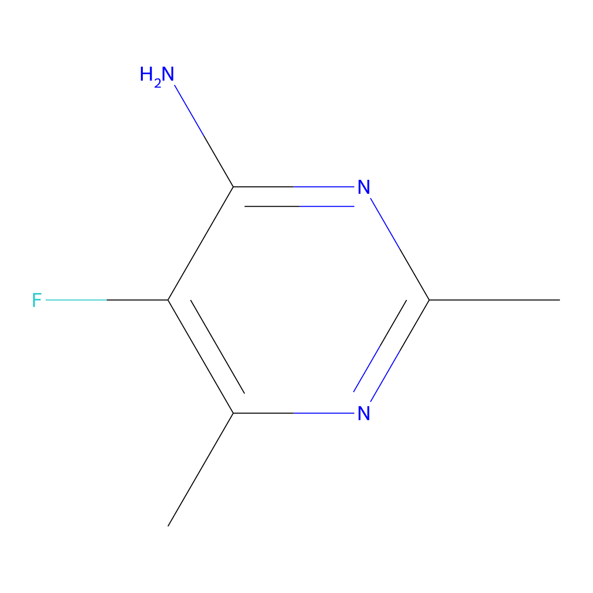 5-Fluoro-2,6-dimethylpyrimidin-4-amine molecular structure, CAS 1472019-35-4
