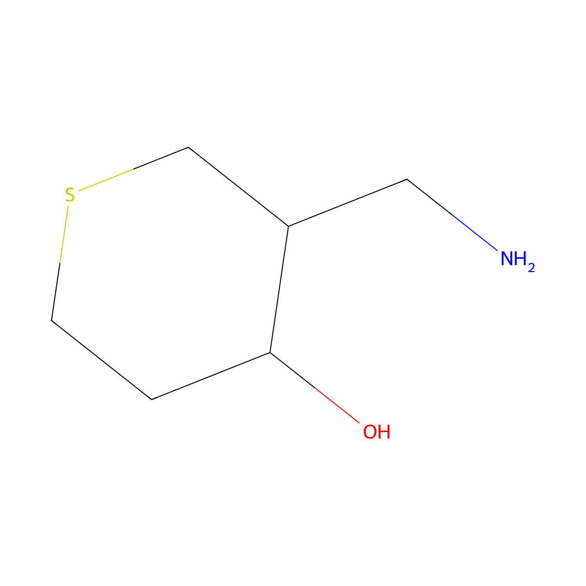 3-(Aminomethyl)thian-4-ol molecular structure, CAS 1472021-74-1