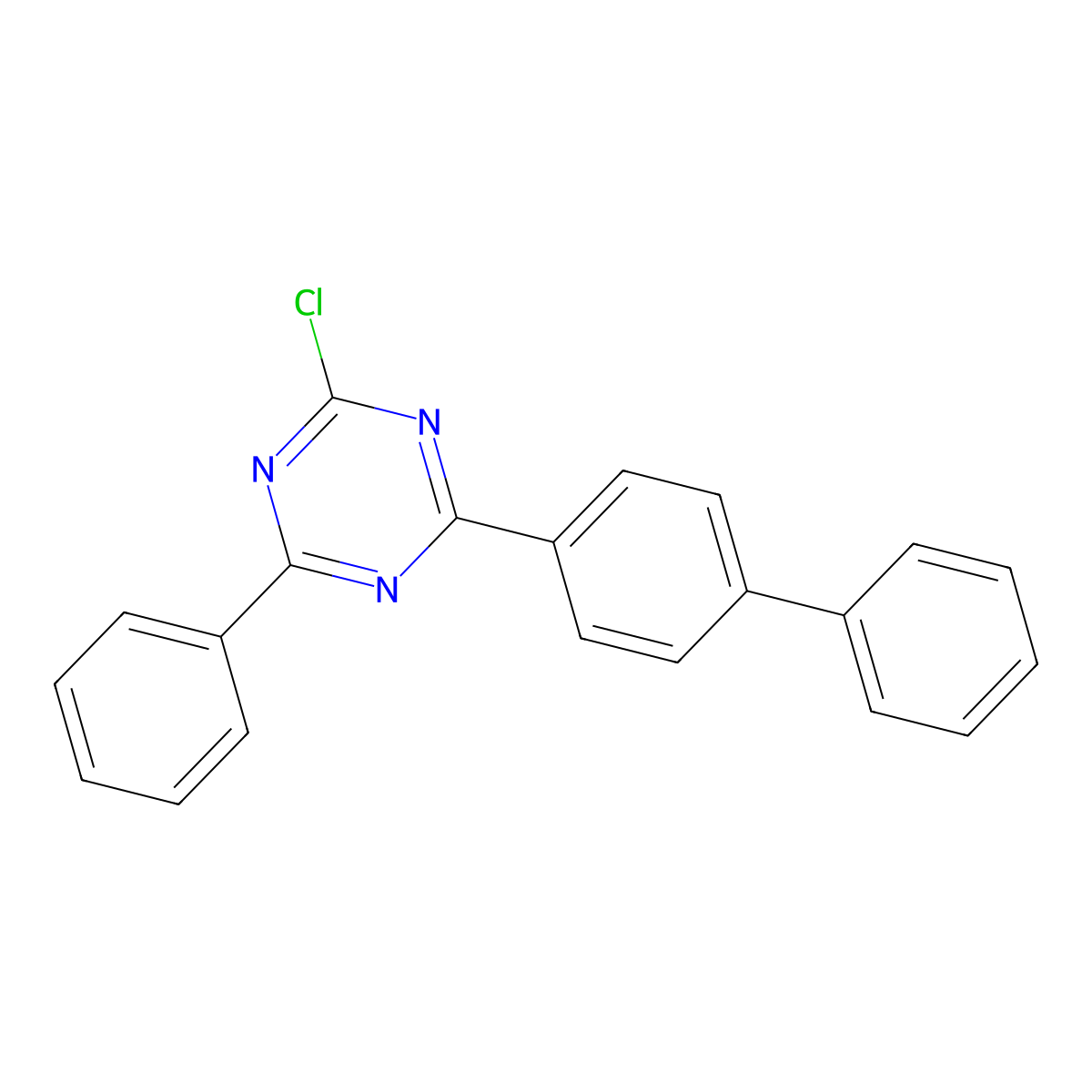 2-([1,1'-Biphenyl]-4-yl)-4-chloro-6-phenyl-1,3,5-triazine molecular structure, CAS 1472062-94-4