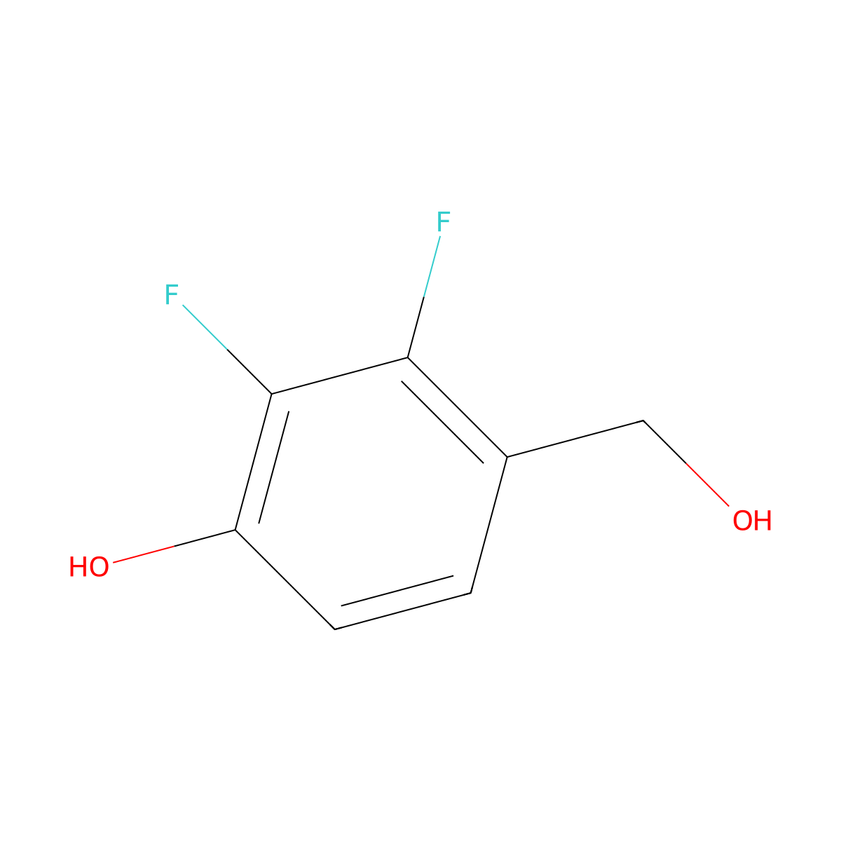 2,3-Difluoro-4-(hydroxymethyl)phenol molecular structure, CAS 1472068-00-0