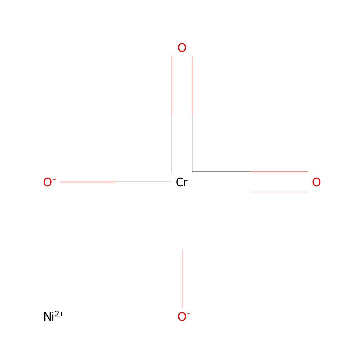 Nickel chromate molecular structure, CAS 14721-18-7