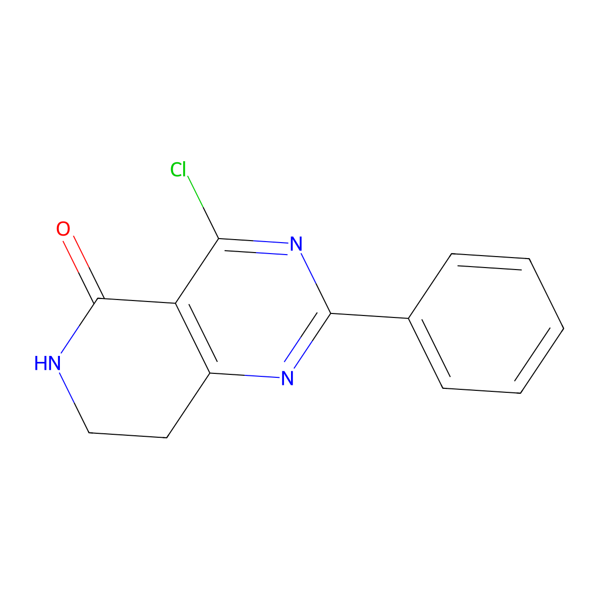 4-Chloro-2-phenyl-7,8-dihydropyrido[4,3-D]pyrimidin-5(6H)-one molecular structure, CAS 1472103-36-8