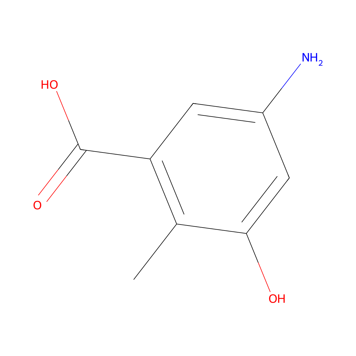 5-Amino-3-hydroxy-2-methylbenzoic acid molecular structure, CAS 147216-91-9