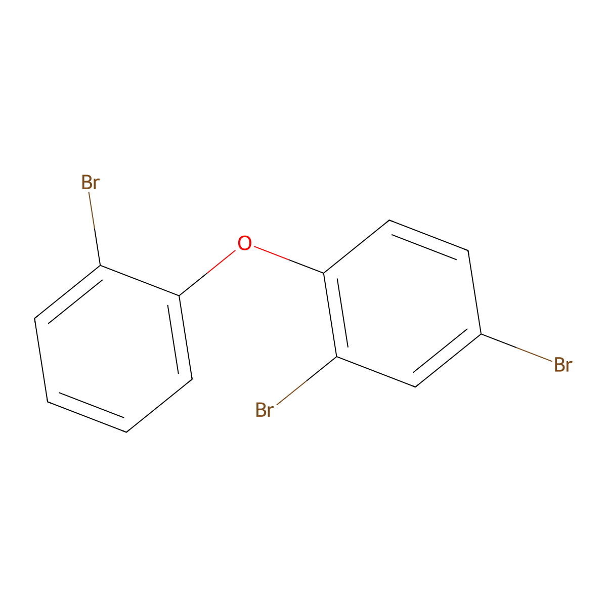 2,2',4-Tribromodiphenyl ether molecular structure, CAS 147217-75-2