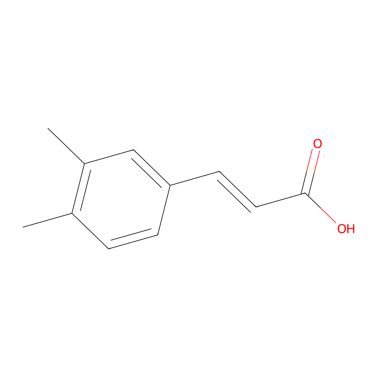 (2E)-3-(3,4-Dimethylphenyl)prop-2-enoic acid molecular structure, CAS 147219-20-3