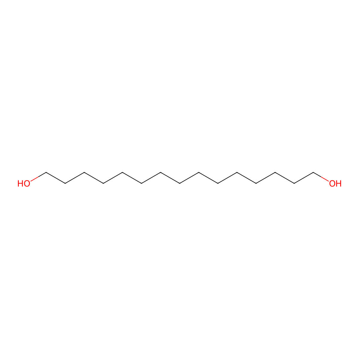1,15-Pentadecanediol molecular structure, CAS 14722-40-8